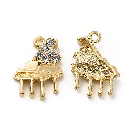 Rack Plating Alloy Rhinestone Pendants ALRI-M006-11G-1