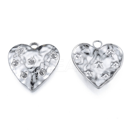 Non-Tarnish 304 Stainless Steel Pendant Rhinestone Settings STAS-N098-213P-1