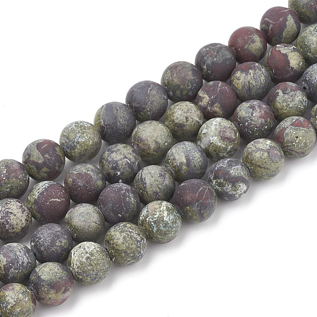 Natural Dragon Blood Stone Beads Strands X-G-T106-143-1