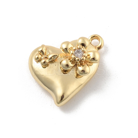 Brass Micro Pave Cubic Zirconia Pendants KK-D283-13G-1