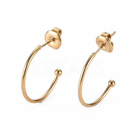 304 Stainless Steel Stud Earrings STAS-S116-272C-G-1