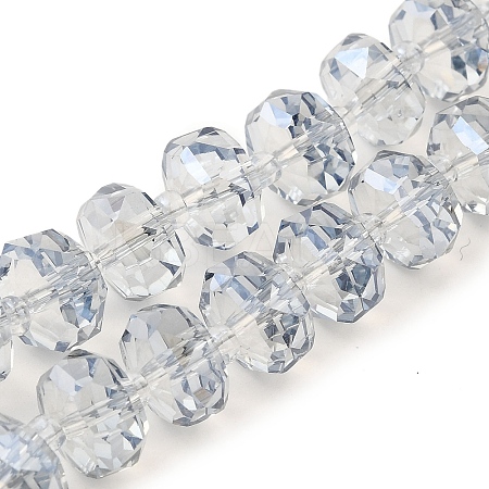 Transparent Electroplate Glass Beads Strands EGLA-P062-01A-PL01-1
