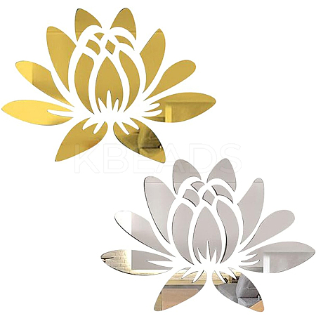 2 Sets 2 Colors Mirror Wall Stickers DIY-CN0003-07-1