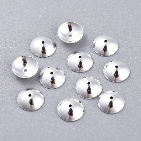 201 Stainless Steel Bead Caps STAS-K210-01C-S-1