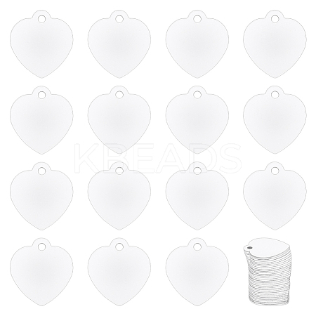 30Pcs Blank Double-sided Heat Transfer Aluminium Pendants DIY-BC0012-89C-1