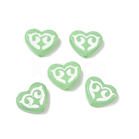 Dyed & Heated Baking Paint Glass Beads LAMP-D004-02E-1