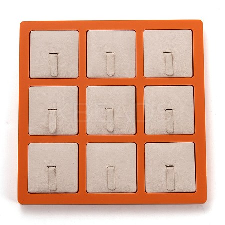 Resin Artificial Marble Finger Rings Display Tray LS-AJEW-I048-02-1