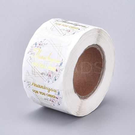 Self-Adhesive Kraft Paper Gift Tag Stickers DIY-J002-E01-1