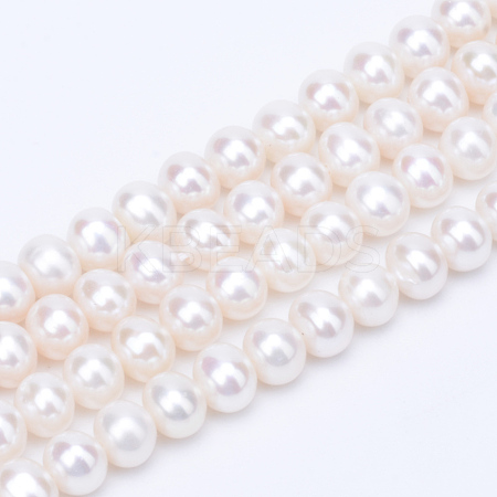 Natural Cultured Freshwater Pearl Beads Strands PEAR-R063-09-1