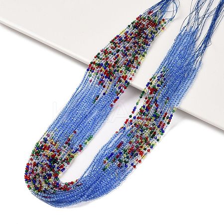 Transparent Gradient Color Glass Beads Strands GLAA-H021-01A-42-1