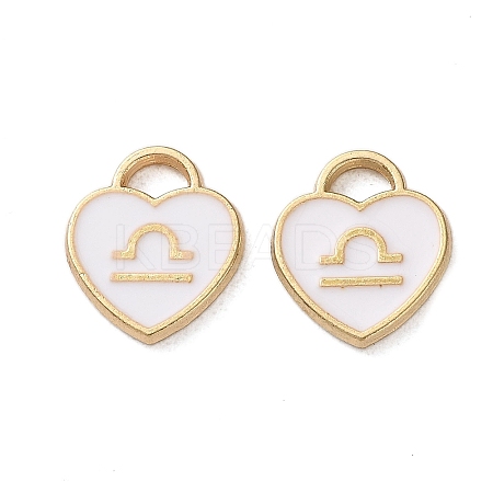 (Defective Closeout Sale: Enamel Yellowing) Golden Alloy Enamel Charms ENAM-XCP0001-47D-1