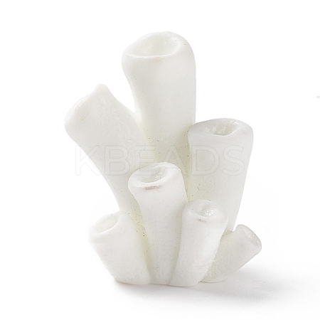 Resin Imitation Coral Ornaments DJEW-G026-09A-1