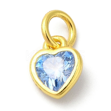 925 Sterling Silver Birthstone Charms STER-M0120-02F-G-1