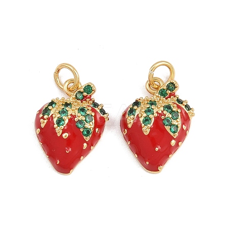Brass Micro Pave Cubic Zirconia Pendants KK-B157-27A-G-1