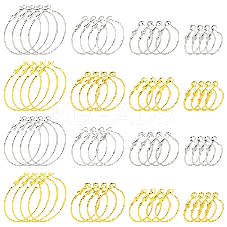 32Pcs 8 Styles Iron Huggie Hoop Earring Findings IFIN-FS0001-49A-1