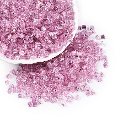 6/0 Transparent Inside Colours Glass Seed Beads SEED-N006-003H-1