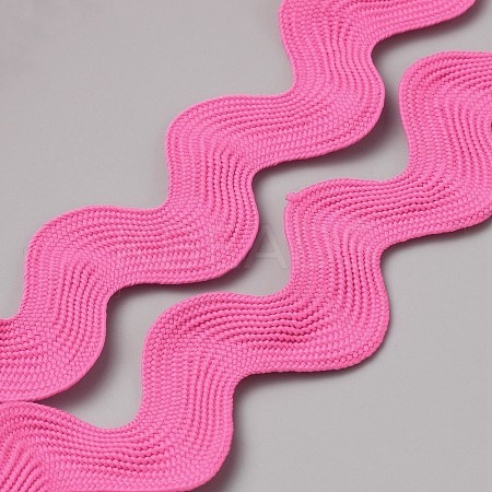 Polyester Wavy Fringe Trim Ribbon OCOR-WH0080-45G-1