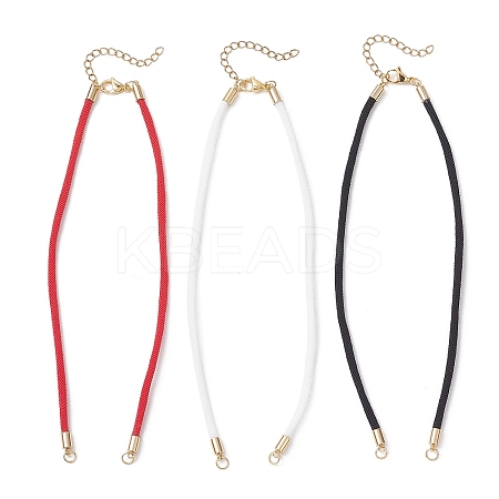3Pcs 3 Colors 3MM Round Nylon Twisted Cord Necklace Making AJEW-JB01469-1
