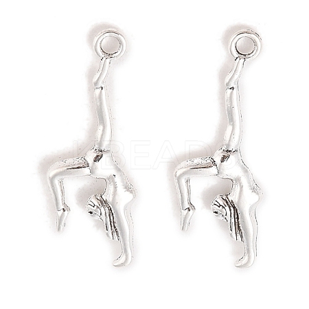 Tibetan Style Zinc Alloy Dancer Pendants TIBEP-R334-283AS-RS-1