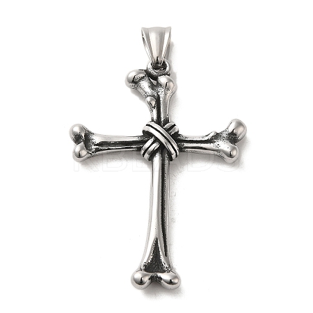 304 Stainless Steel Big Pendants STAS-D091-06AS-1
