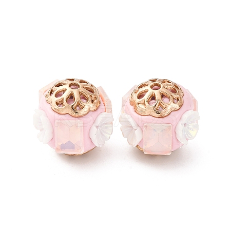 Handmade Resin Indonesia Round Beads IPDL-P005-09KCG-01-1