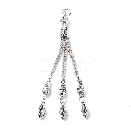 Tibetan Style Alloy Curb Chain Tassel Big Pendants FIND-I025-01A-1