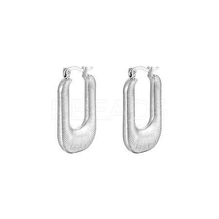 Stainless Steel U-Shaped Earrings for Women HS4549-2-1