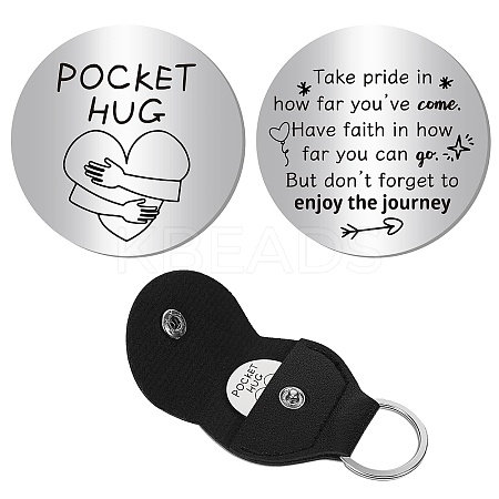 CREATCABIN Pocket Hug Token Long Distance Relationship Keepsake Keychain Making Kit DIY-CN0002-67E-1