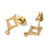 Ion Plating(IP) 304 Stainless Steel Stud Earring Findings STAS-I206-72G-2