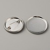 Flat Round Iron Badge Button Parts DIY-WH0297-15B-2