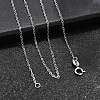 Anti-Tarnish Rhodium Plated Sterling Silver Necklaces X-STER-M034-32A-2