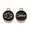 Alloy Enamel Pendants X-ENAM-S124-01B-08D-1