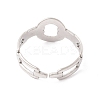 Non-Tarnish 304 Stainless Steel Cuff Ring RJEW-F121-05P-2