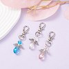 Faceted Teardrop Glass Pendants HJEW-AL0034-2