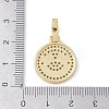 Brass Micro Pave Cubic Zirconia Pendants ZIRC-NH0001-01G-06-3