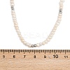 Natural Freshwater Pearl Potato & Brass Beaded Necklaces NJEW-D338-01P-3