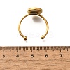 304 Stainless Steel Open Cuff Ring Components STAS-M057-01D-G-3