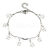 304 Stainless Steel Star Charm Bracelets BJEW-R021-02P-4