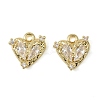 Brass Micro Pave Cubic Zirconia Charms LS-KK-C107-14B-G-1