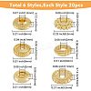 120Pcs 6 Styles Rack Plating Alloy Spacer Beads KK-FH0004-68-2