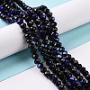Electroplate Opaque Solid Color Glass Beads Strands EGLA-A044-P6mm-L18-4