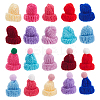 60Pcs 20 Styles Mini Knitting Wool Yarn Hats AJEW-HY0001-82-1