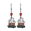 Halloween Series Alloy Enamel Dangle Earrings EJEW-JE06522-5