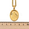 201 Stainless Steel Virgin Mary Pendant Wheat Chain Necklaces for Men NJEW-S387-09G-03-5
