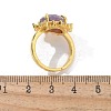 Sunflower Natural Amethyst Finger Rings RJEW-B113-03G-08-5