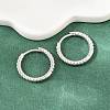 Brass Huggie Hoop Earrings KK-CBA8324-18A-P-3
