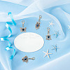 10 Sets Evil Eye Pendant Decorations HJEW-DR0001-07-5