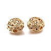 Brass Micro Pave Magenta Cubic Zirconia Beads KK-M318-44G-2