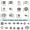300Pcs 15 Styles Tibetan Style Alloy Beads Set FIND-SP0002-16B-2