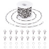 DIY 304 Stainless Steel Link Chains Bracelets/Necklaces Making Kits DIY-TA0012-41A-1